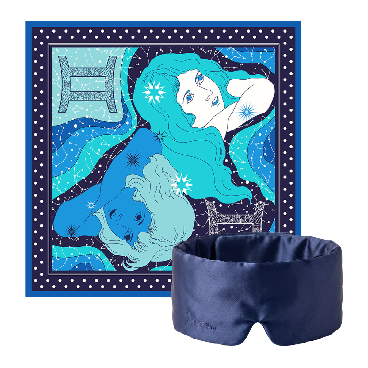 【Bundle Offer】Premium Silk Sleep Mask + Silk Zodiac Scarf
