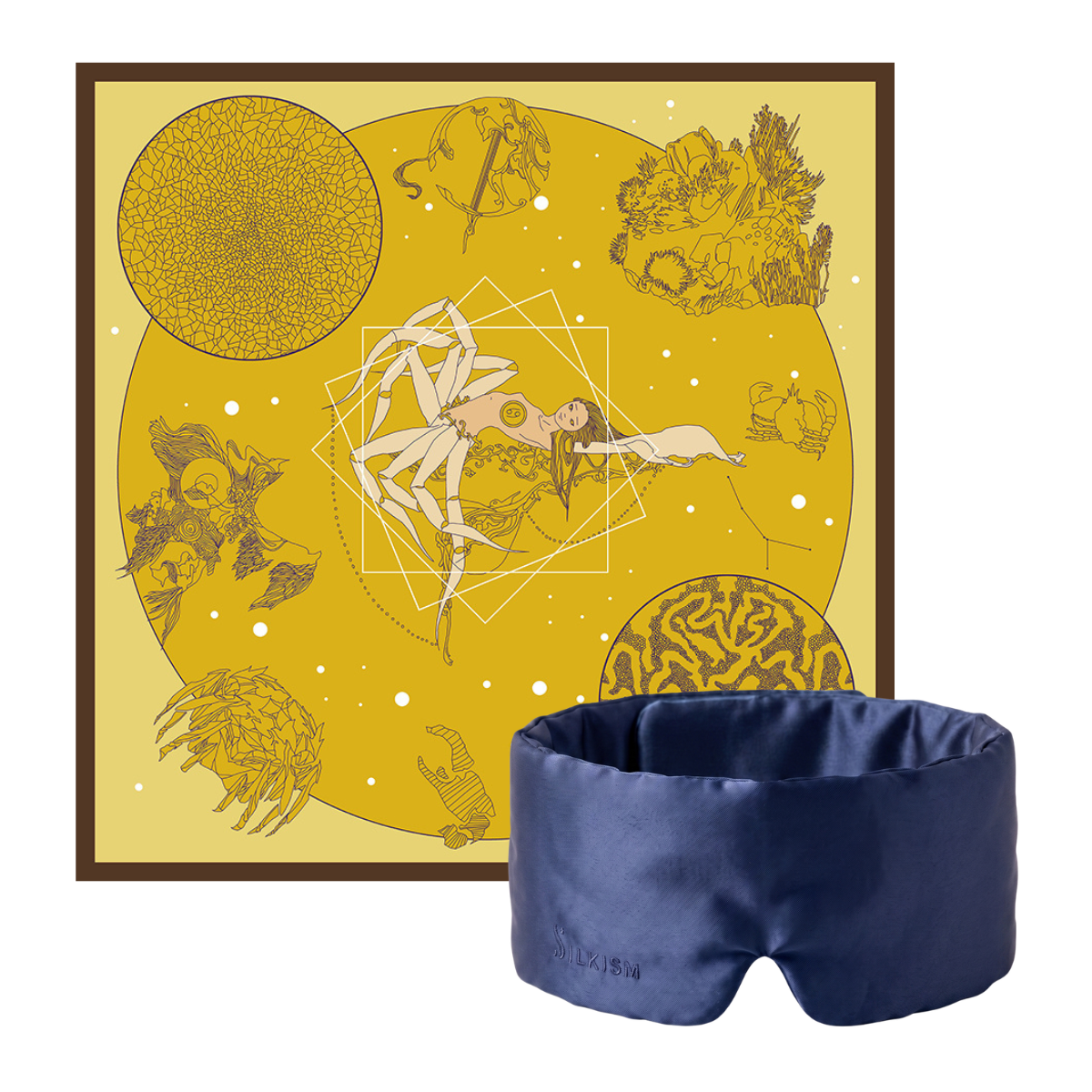 【Bundle Offer】Premium Silk Sleep Mask + Silk Zodiac Scarf