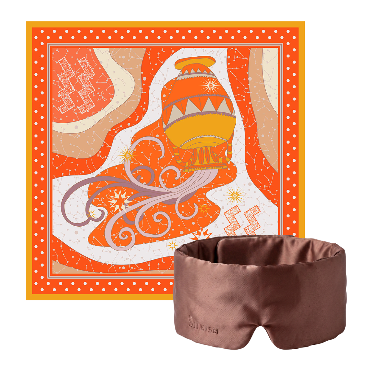 【Bundle Offer】Premium Silk Sleep Mask + Silk Zodiac Scarf