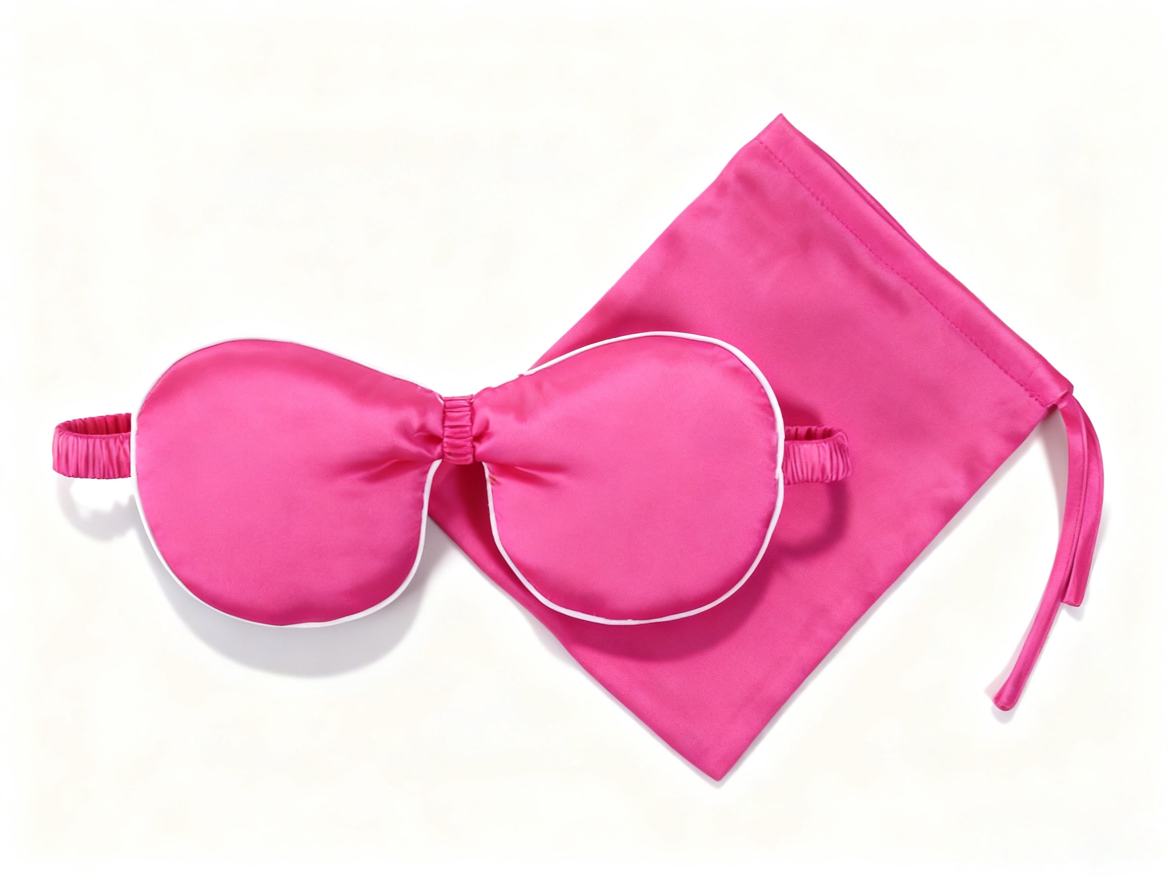Ribbon Eye Mask - Azalea Pink