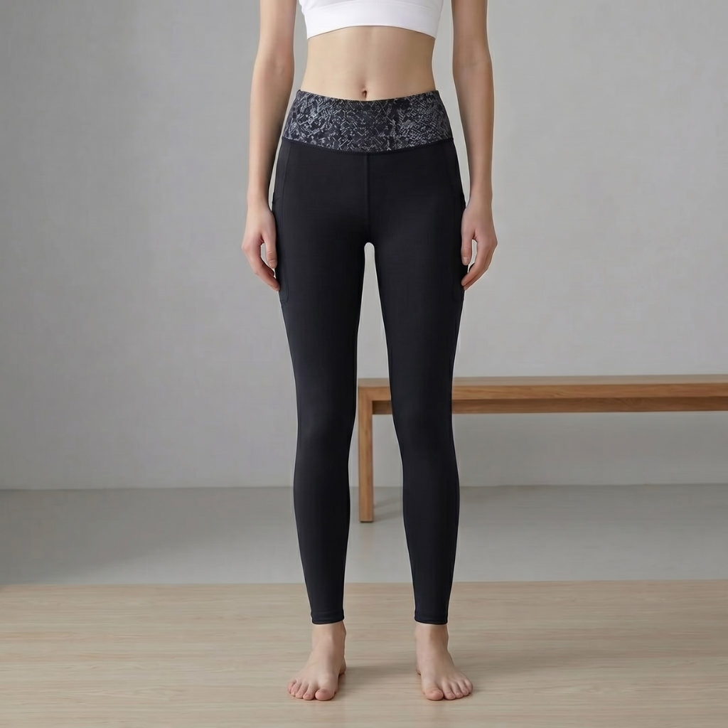 Stretch Reversible Leggings - Snake Skin