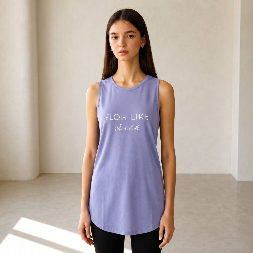 Flow like silk T-shirt - Lilac