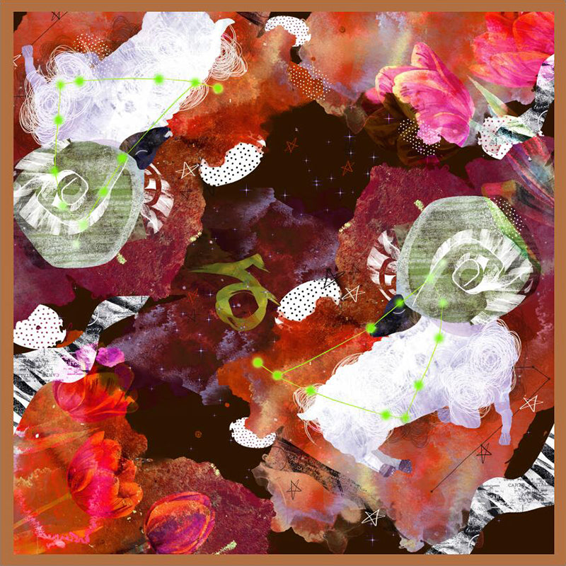 Zodiac silk scarves - Capricorn