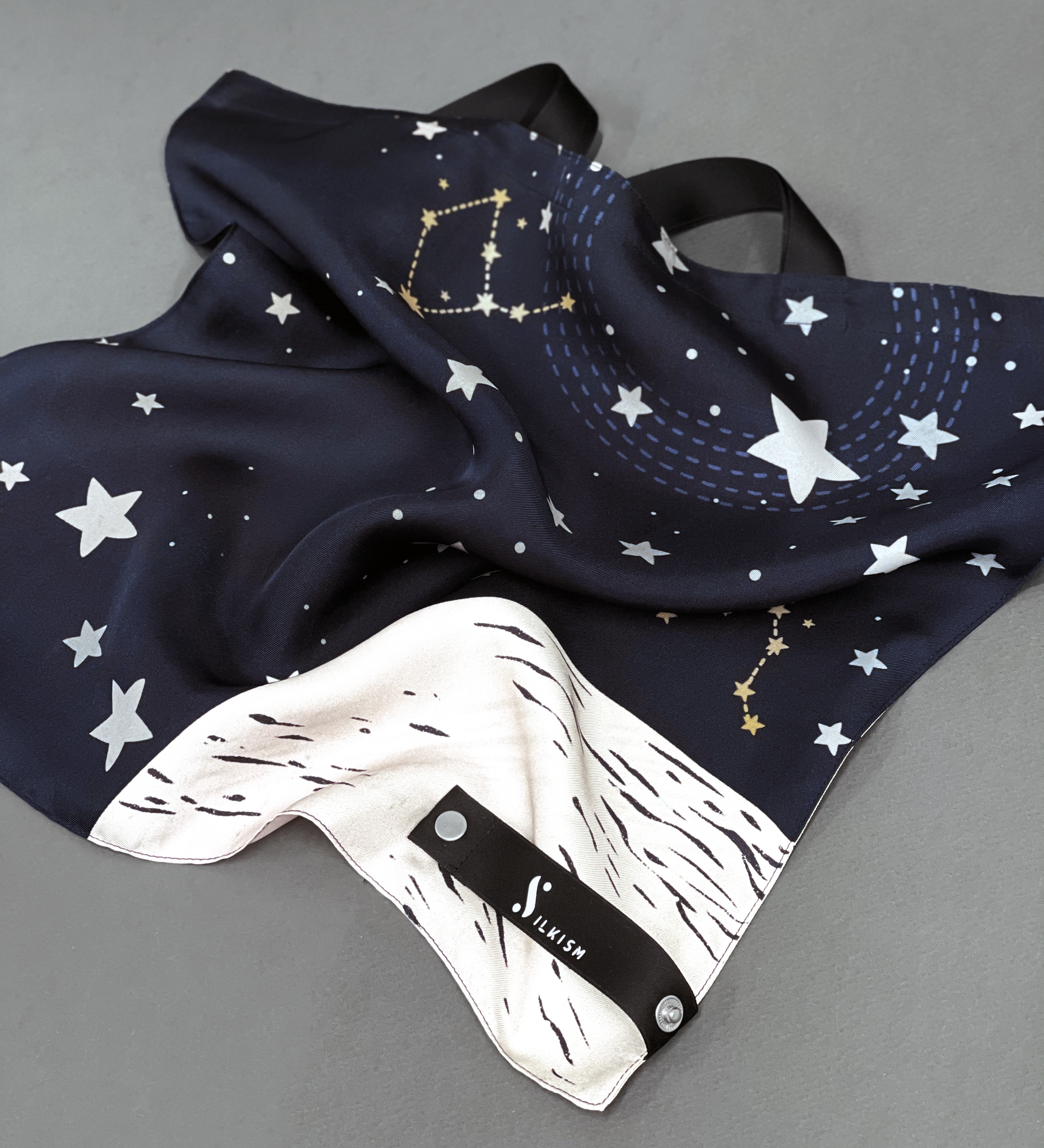 100% Silk Tote bag - Starry night