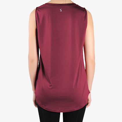 Flow like silk T-shirt - Red wine