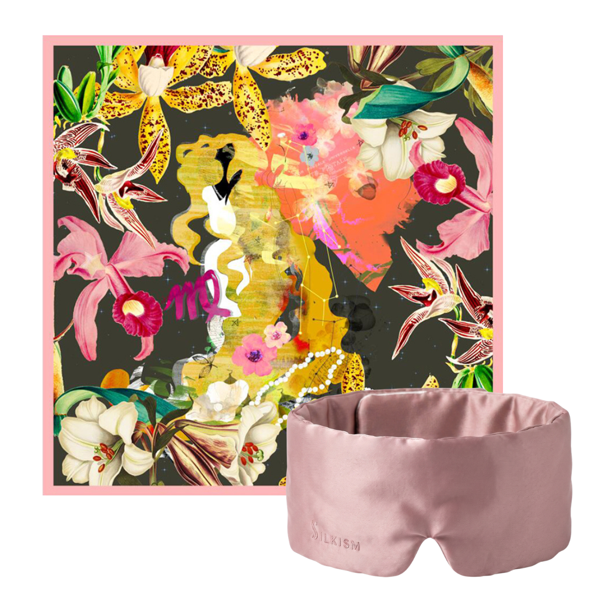 【Bundle Offer】Premium Silk Sleep Mask + Silk Zodiac Scarf