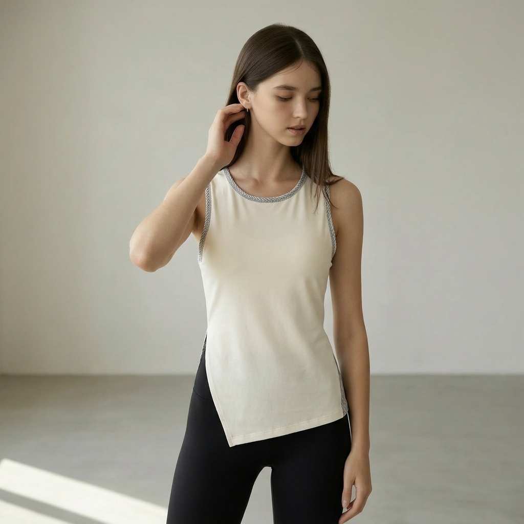 Printed Panelled Tank - Floral Print