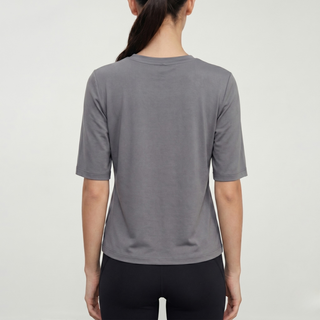 Effortless Cutout T-shirt - Silver Grey