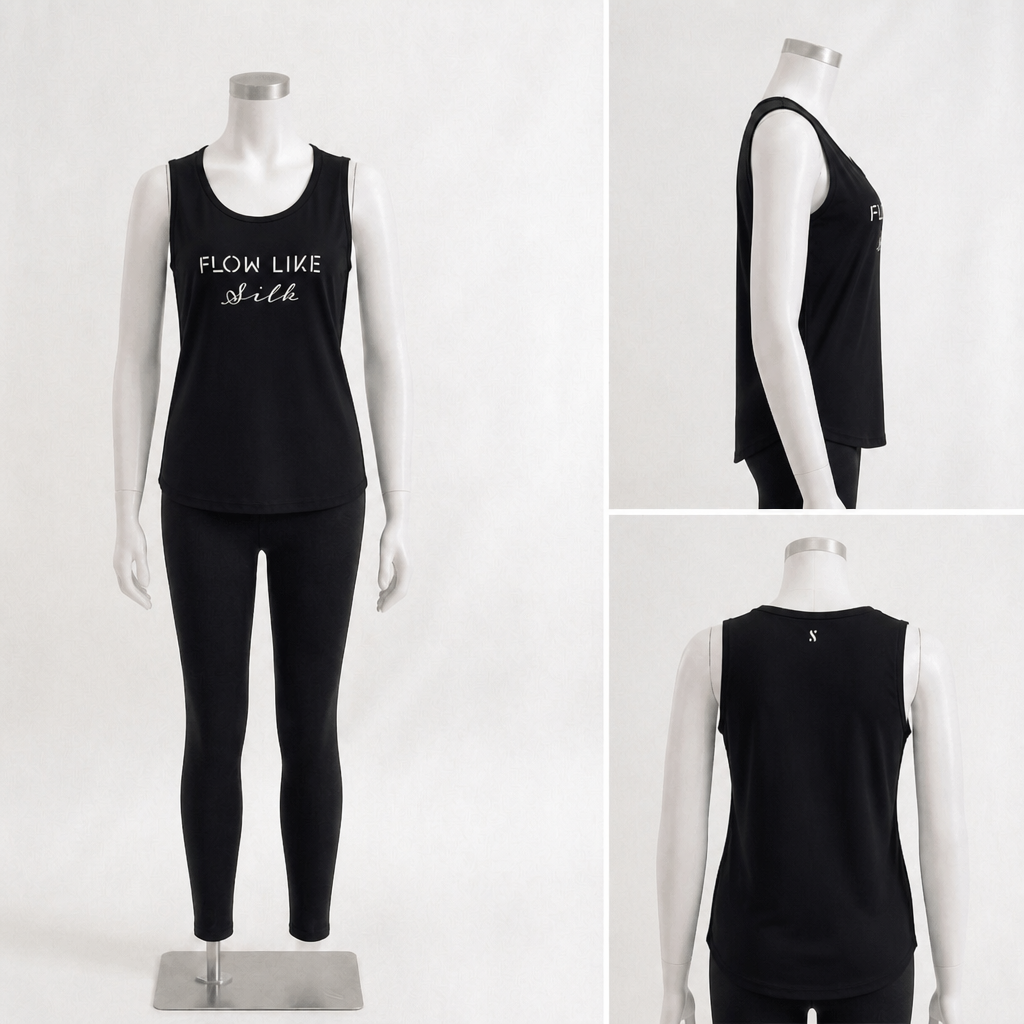 Flow like silk T-shirt - Black