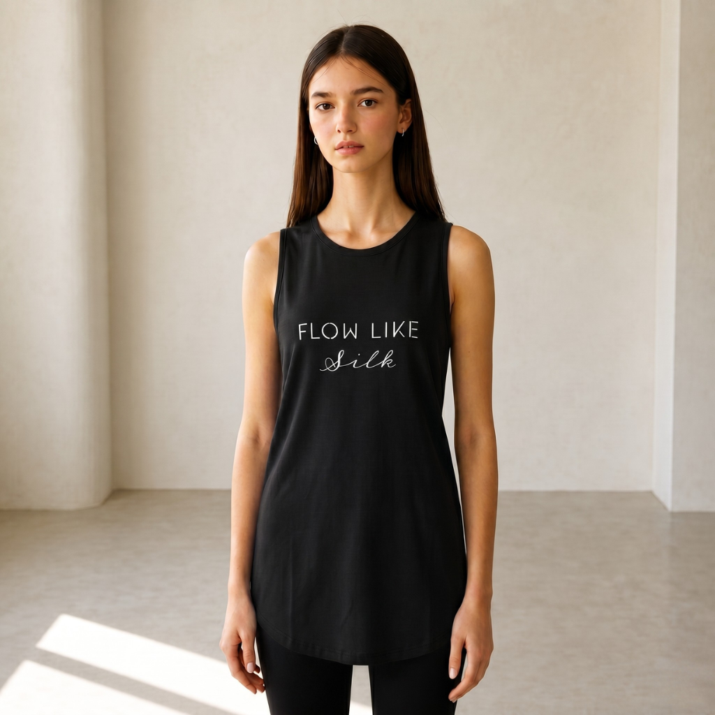 Flow like silk T-shirt - Black