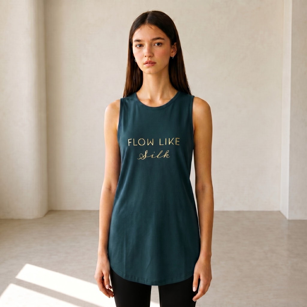 Flow like silk T-shirt - Green