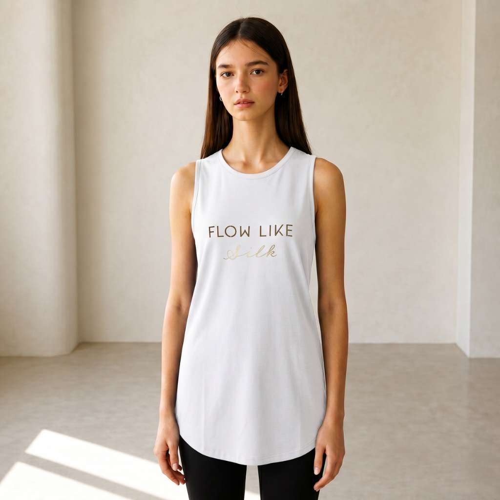 Flow like silk T-shirt - White