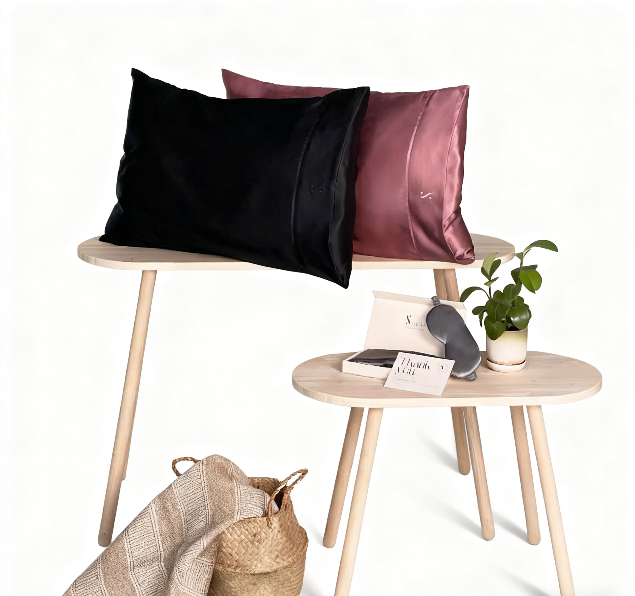 Silk Pillowcase - Ash Rose