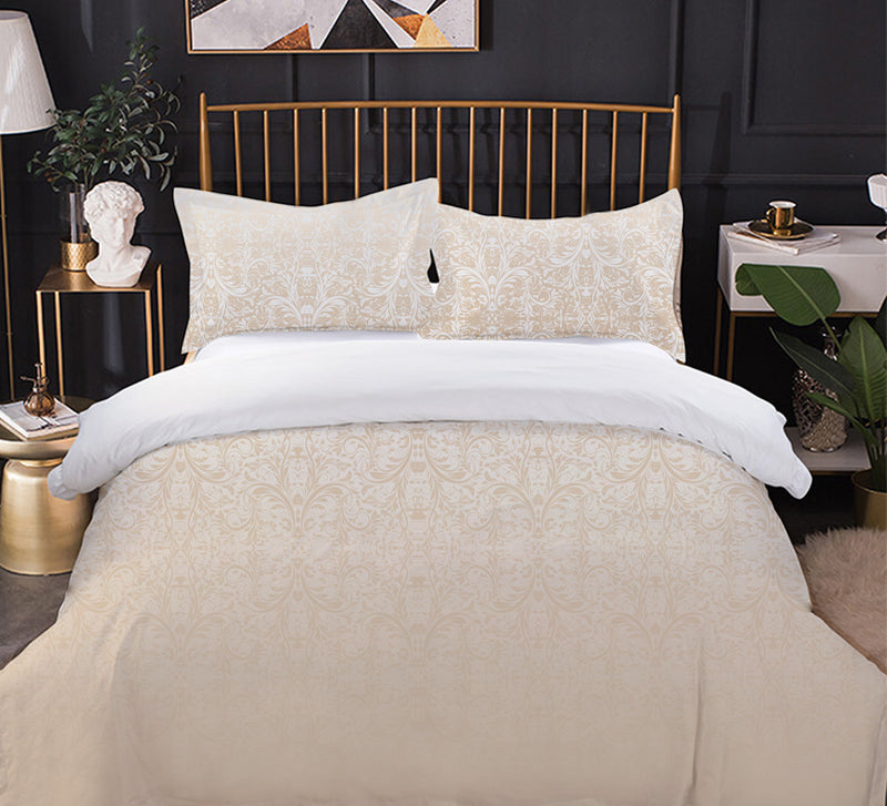 Luxury silk-like bedding set - Floral damask