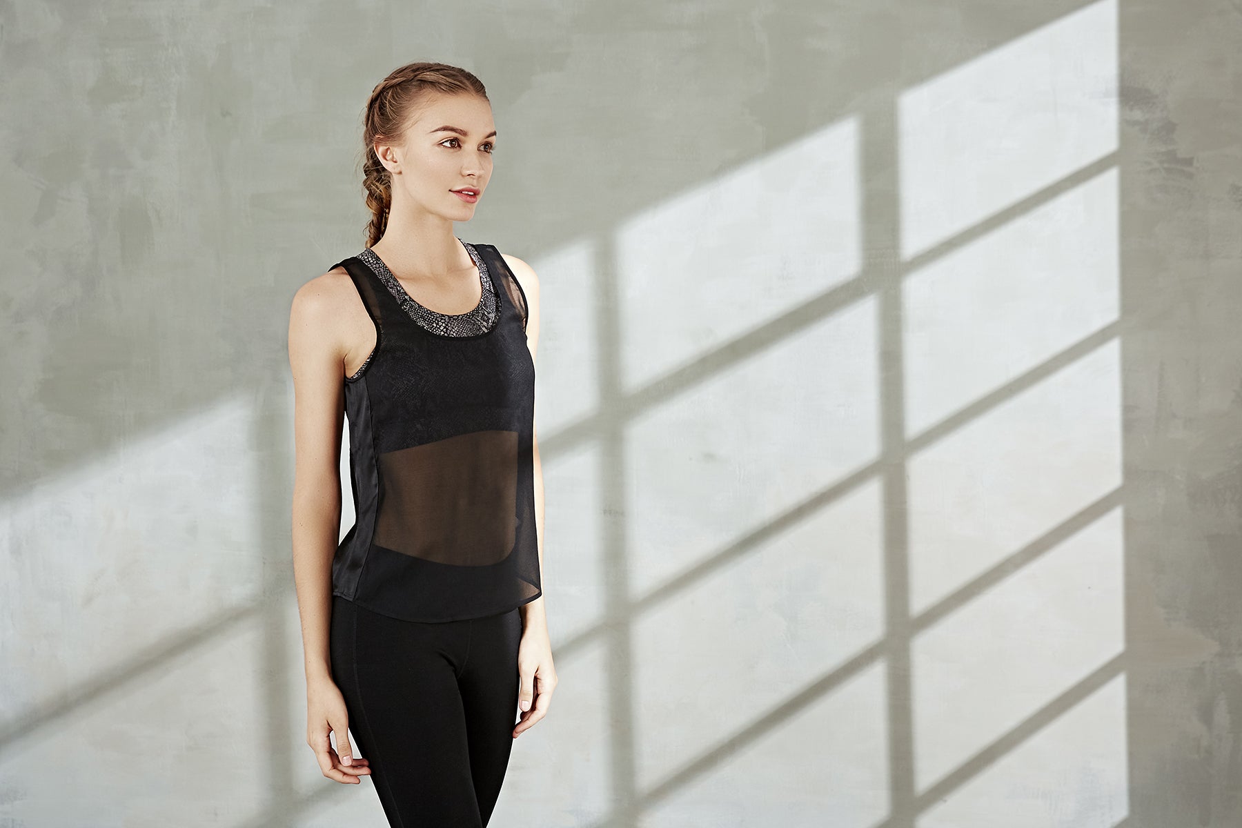 Sheer Silk Tank - Black
