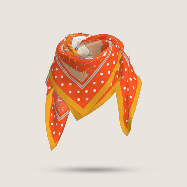 Zodiac silk scarves - Aquarius
