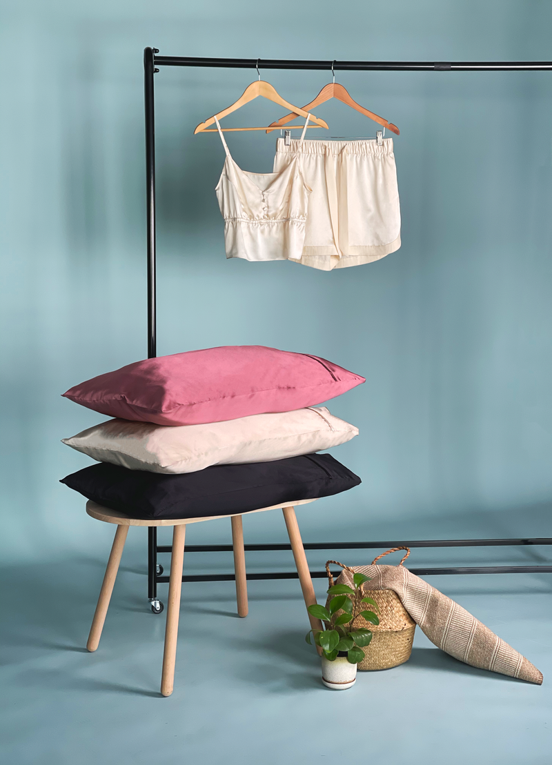 Silk Pillowcase - Ash Rose