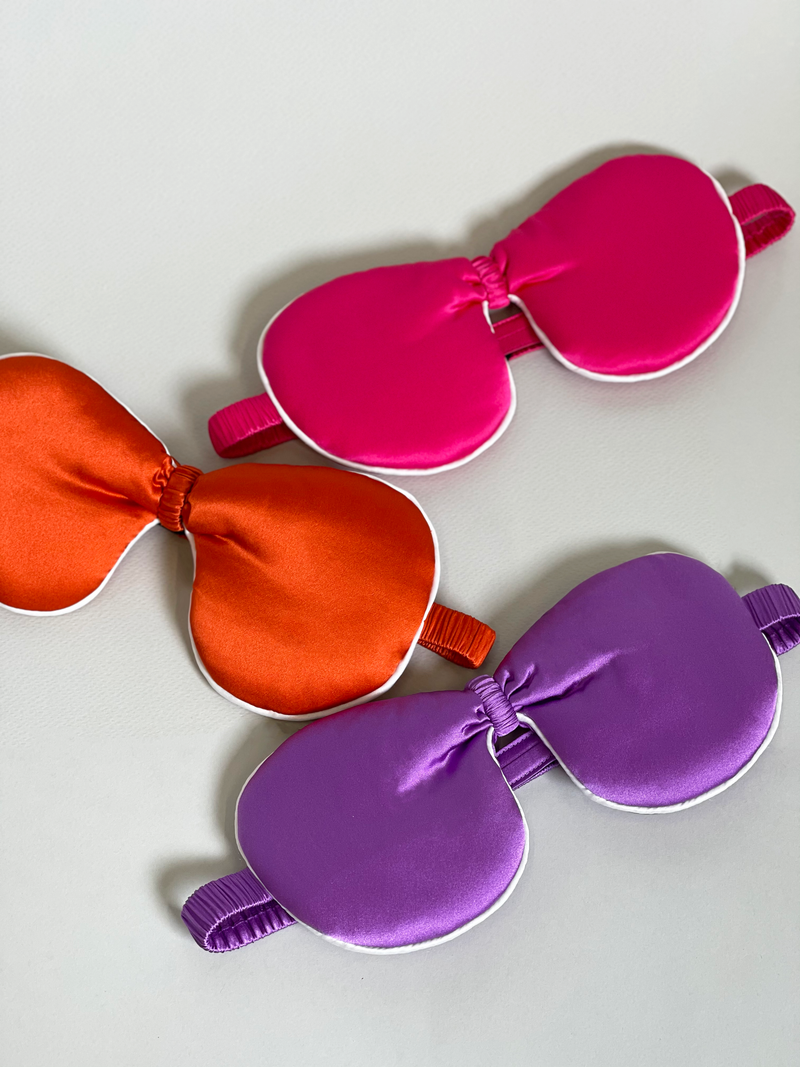 Ribbon Eye Mask - Azalea Pink
