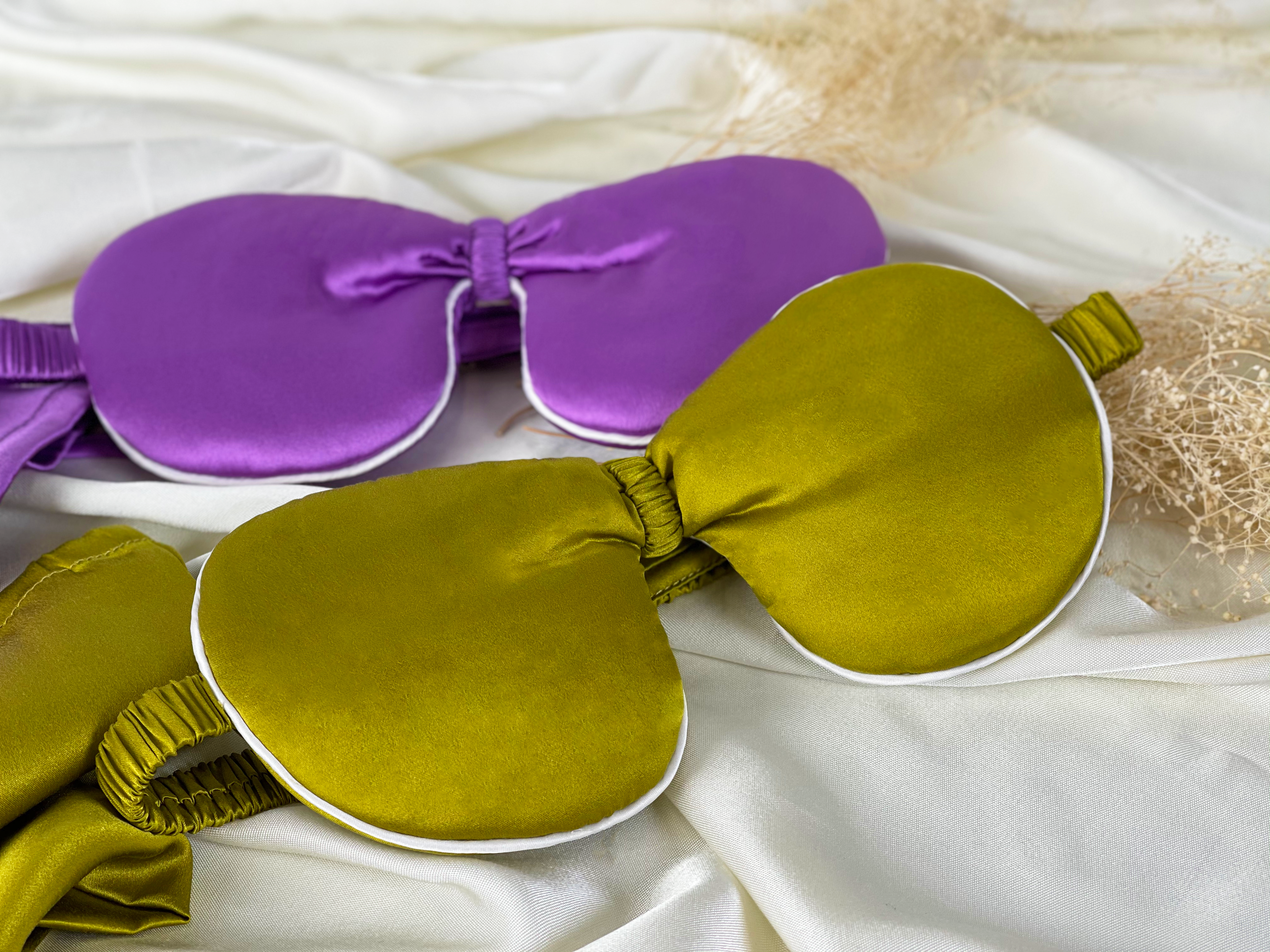 Ribbon Eye Mask - Chartreuse