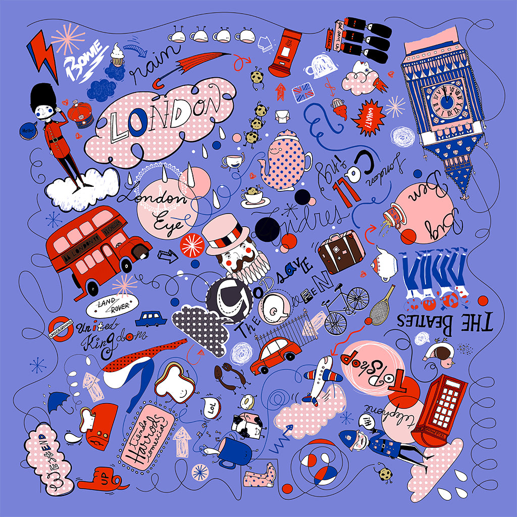 Silk scarves - London