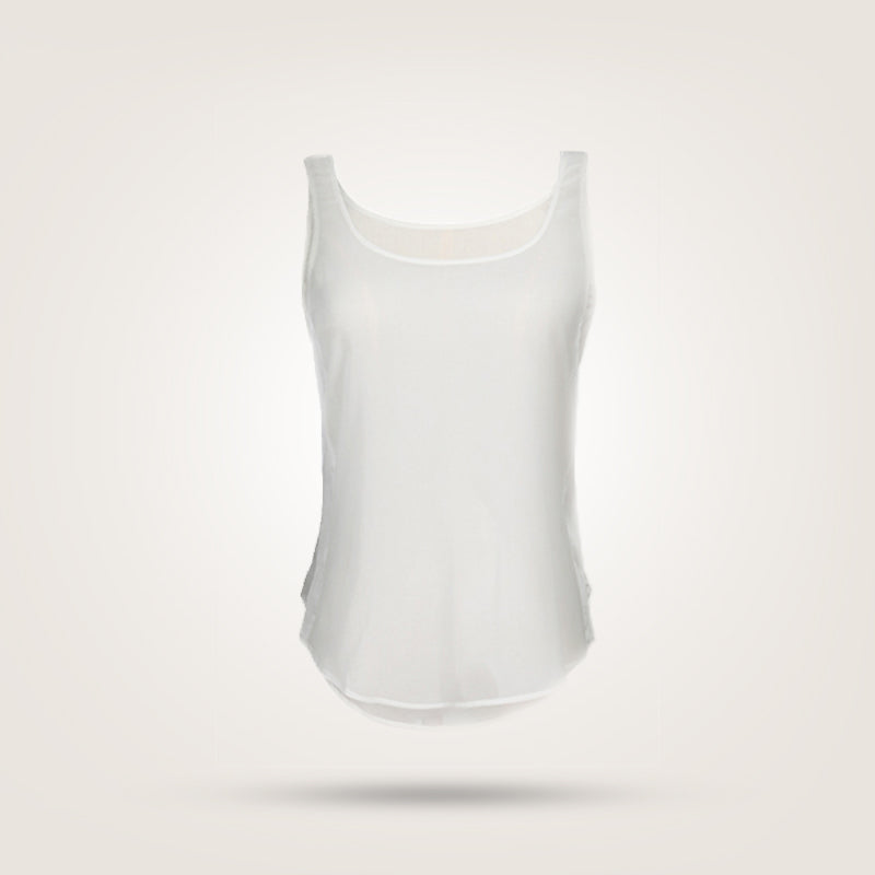 Sheer Silk Tank - White