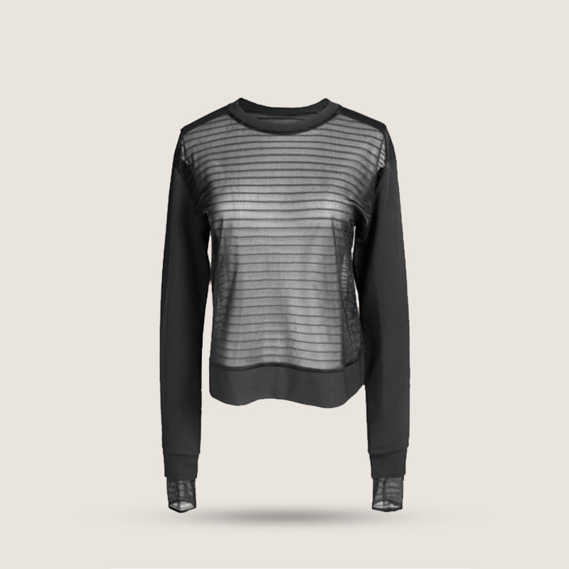 Mesh Sweatshirt - Black