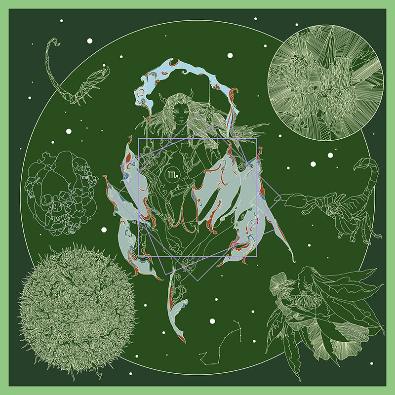 Zodiac silk scarves - Scorpio