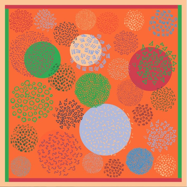 Silk scarves - kaleidoscope Orange