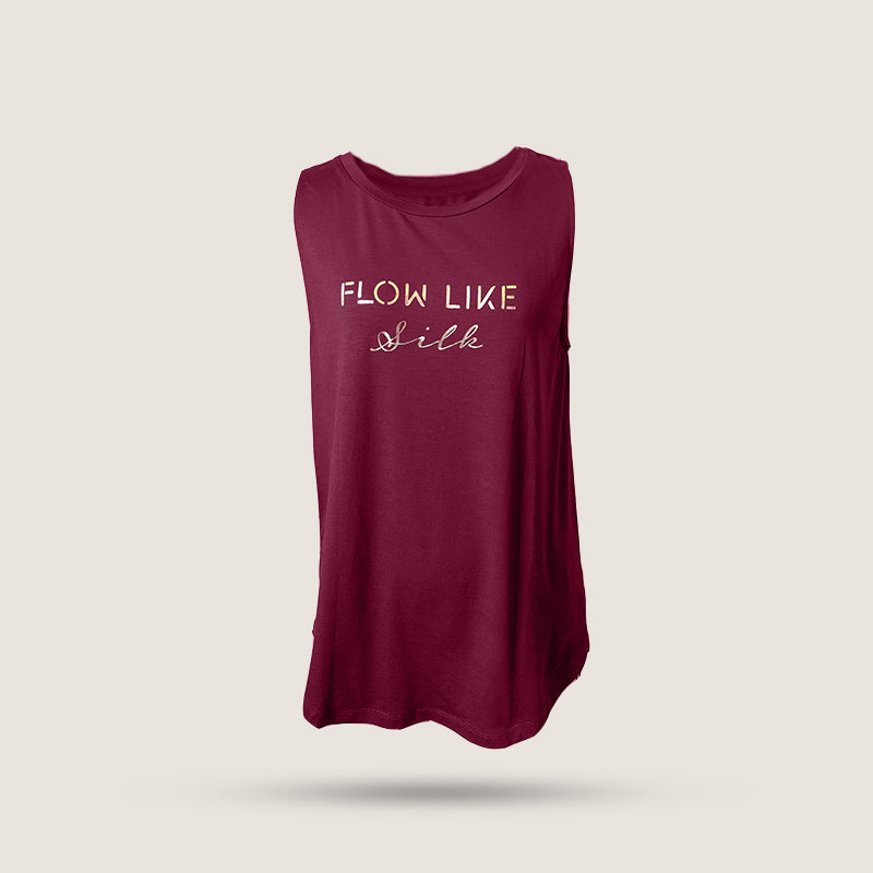 Flow like silk T-shirt - Red wine