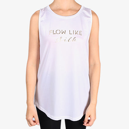 Flow like silk T-shirt - White